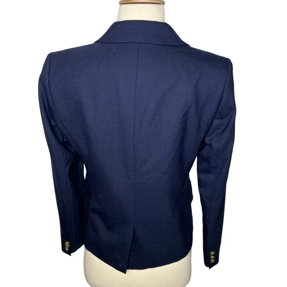 J.Crew $198 Petite Original Schoolboy Blazer Navy Size P2 AZ566 - Picture 2 of 10